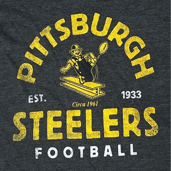 Pittsburgh Steelers NFL Football SOFT Women's Retro Vintage Style Tshirt - Picture 2 of 5